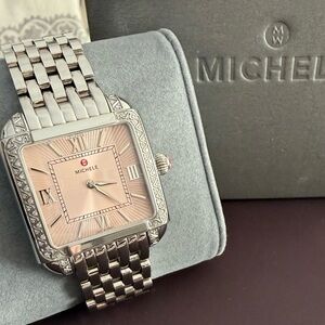 Michele milou diamond accent bracelet watch .30 CT TW Stainless steel